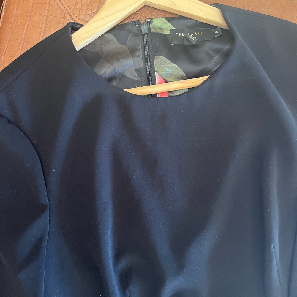 Ted Baker black midi dress size 4 European